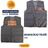 Baskılı Gri İkaz Yeleği