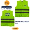 Baskılı Sarı İkaz Yeleği