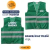 Baskılı Yeşil İkaz Yeleği