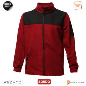 Baskılı Softshell Polar Mont - Bordo