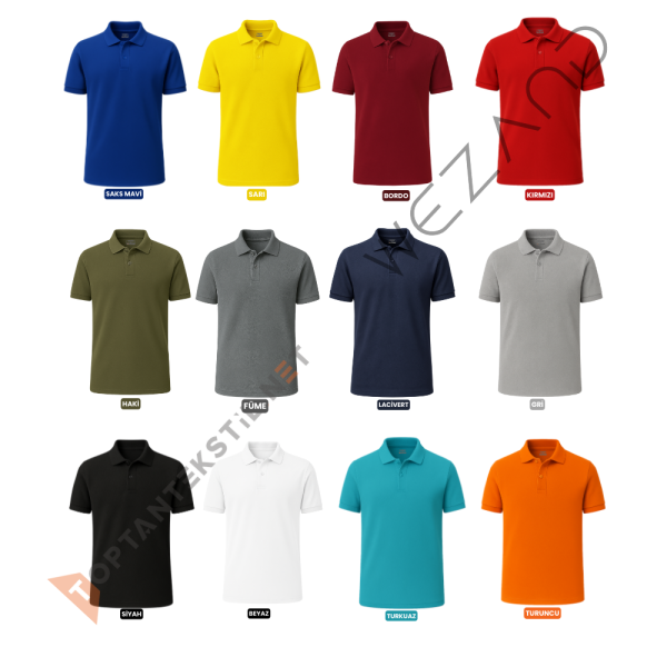 Premium Kalite Polo Yaka Tişört Renkleri
