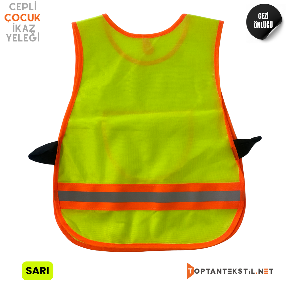 Anaokulu Gezi Önlüğü - Sarı (Cepli) - Görsel 2