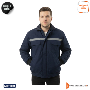 Kapitoneli İş Montu - Lacivert