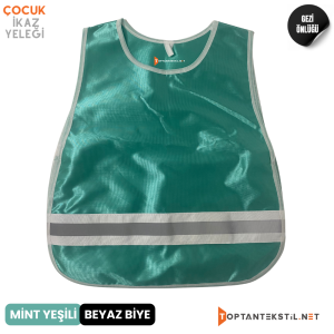 Gezi Önlüğü - Mint Yeşili (Beyaz Biye)