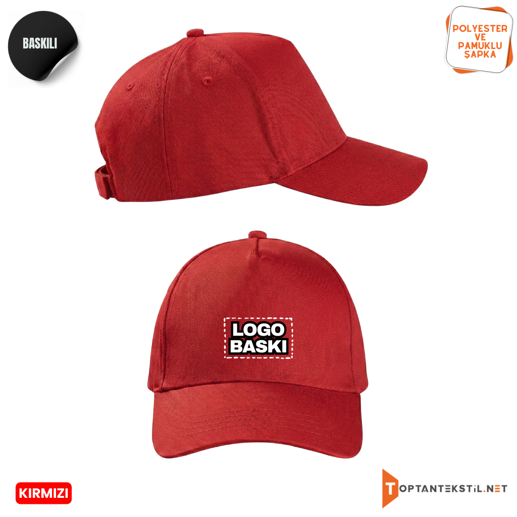 Baskılı Promosyon Polyester Şapka - Görsel 3
