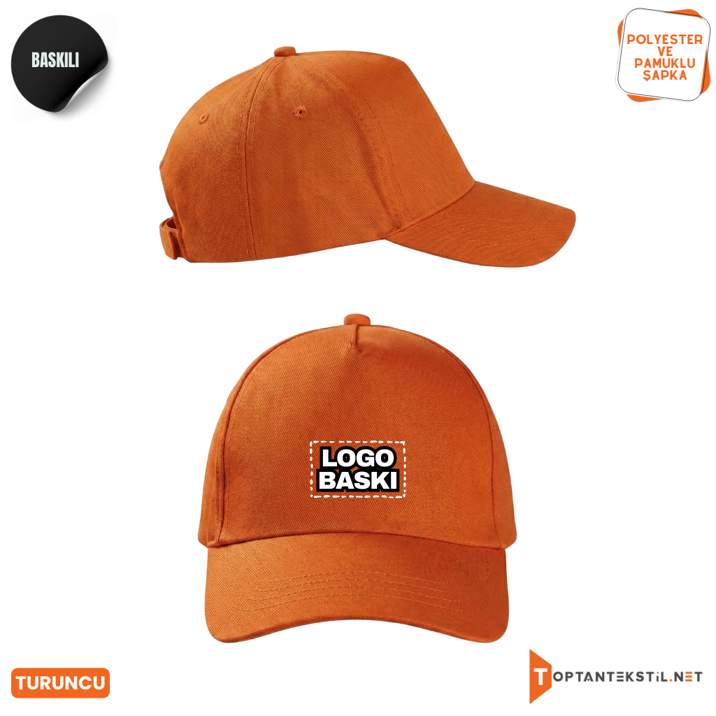 Baskılı Promosyon Polyester Şapka - Görsel 6