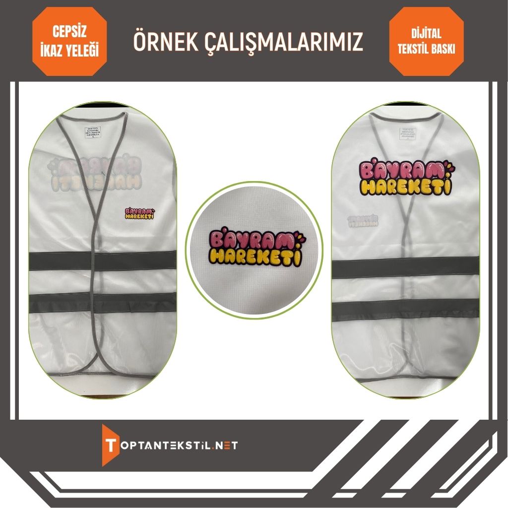 Beyaz Flaşörlü Yelek - Görsel 4