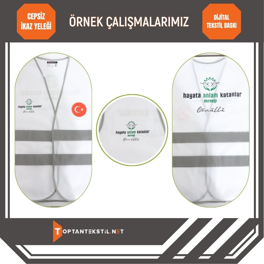 Beyaz Flaşörlü Yelek - Görsel 5