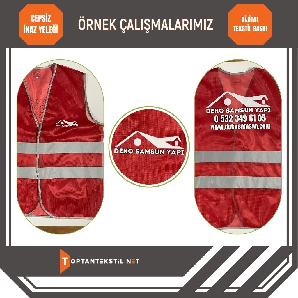 Kırmızı Fosforlu Yelek - Görsel 4