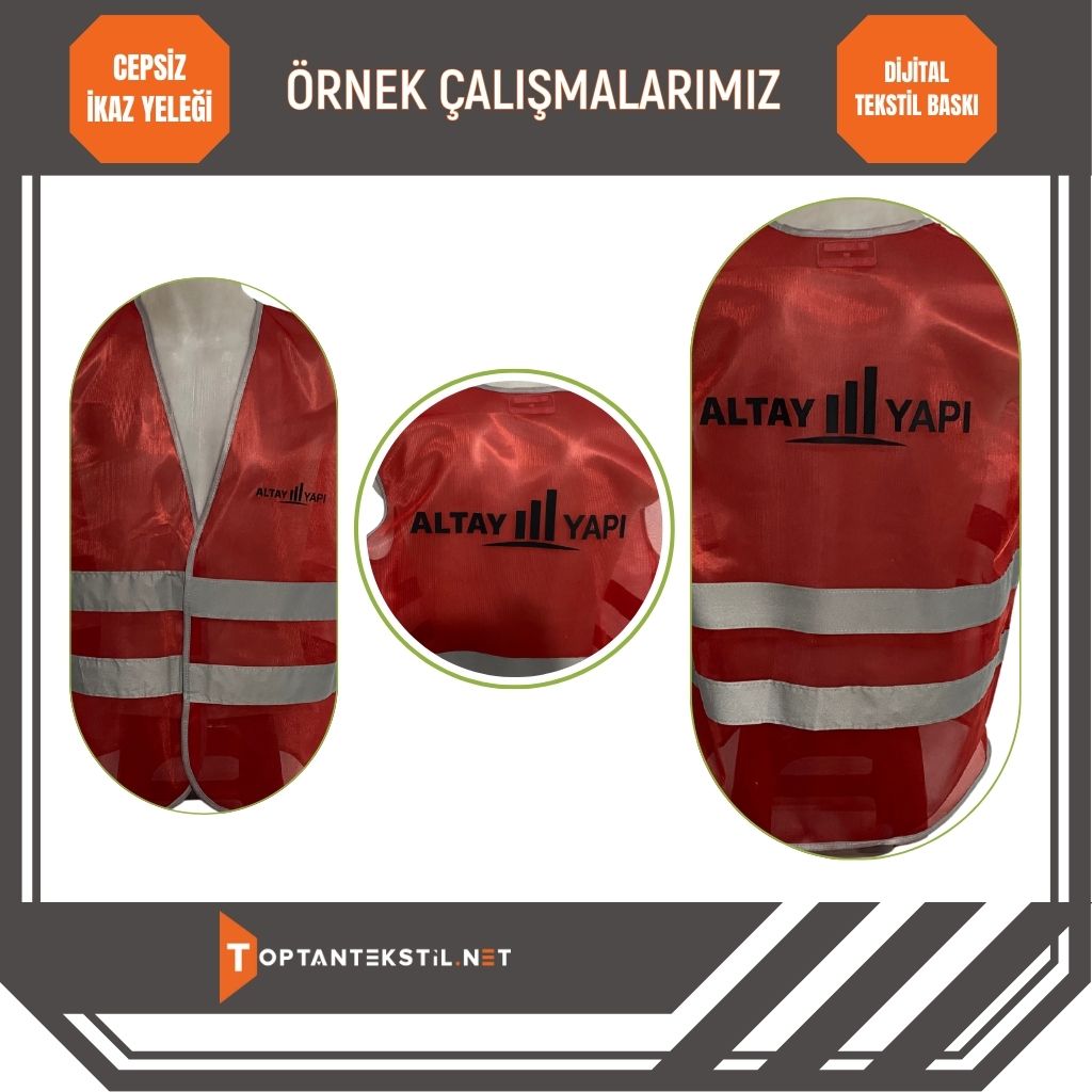 Kırmızı Fosforlu Yelek - Görsel 6